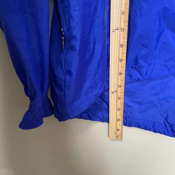 Adidas Full Zip Windbreaker Embroidered Logo Long Sleeve Blue Green XL - Picture 8 of 8